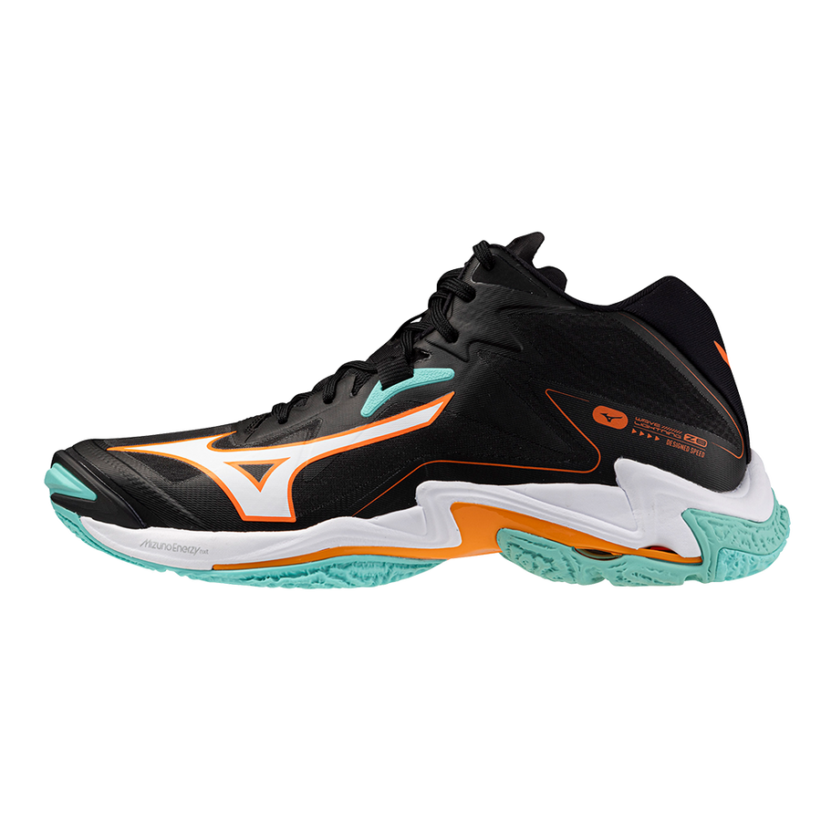 Mizuno WAVE LIGHTNING Z8 MID Black/Tangelo/Ice Green